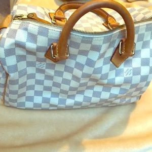 Used Louis Vuitton Damier Azur Speedy 30